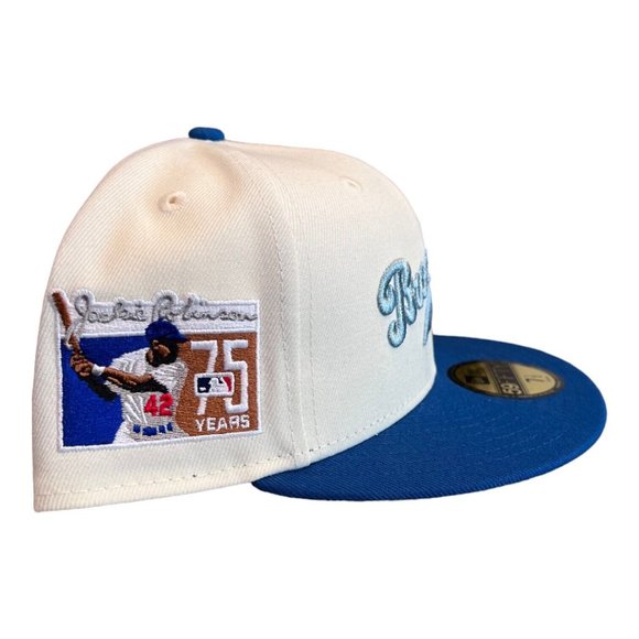 New Era Los Angeles Brooklyn Dodgers 59FIFTY Fitted Hat 75 Years Jackie - Picture 4 of 6